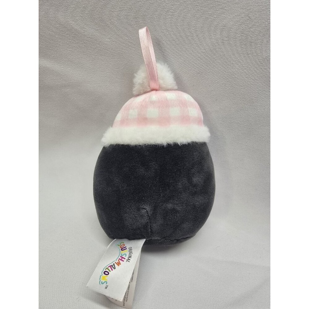 Squishmallow Luna the Penguin with Pink Hat and Scarf Plush Ornament 4 Inches - Picture 2 of 3